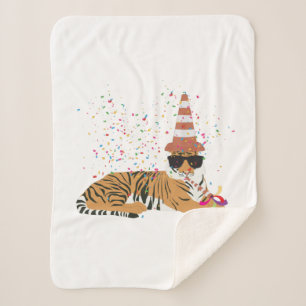Couverture Sherpa Fête du tigre - Animaux ayant une fête