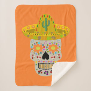 Couverture Sherpa Fête mexicaine du crâne mort