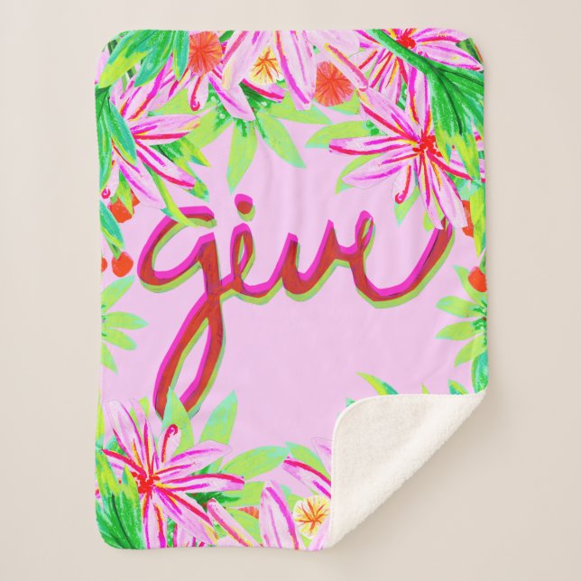 Couverture Sherpa Feuillage de Noël - Donner (Devant)