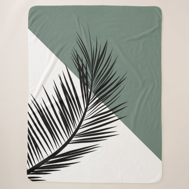 Couverture Sherpa Feuille de palme (Devant)