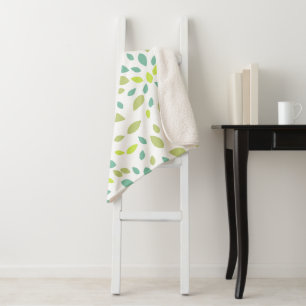 Couverture Sherpa Feuille (vert)