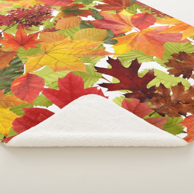 Couverture Sherpa Feuilles automnales d'automne (3/4)