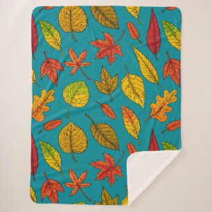 Couverture Sherpa Feuilles d'automne