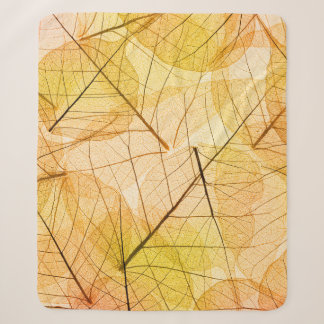 Couverture Sherpa Feuilles d'automne Arrière - plan jaune et orange 