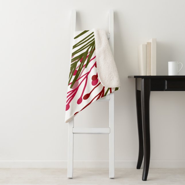 Couverture Sherpa Feuilles et baies (En situation)