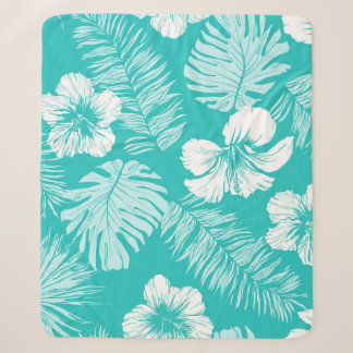 Couverture Sherpa Feuilles tropicaux : Motif Plante Vintage