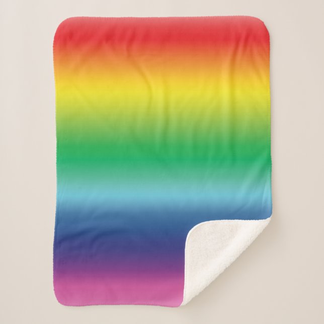 Couverture Sherpa Fierté lgbtq lgbt arc-en-ciel couleurs drapeau gay (Devant)