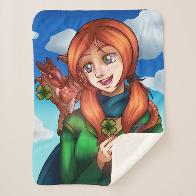 Couverture Sherpa Fille chanceuse (Devant)
