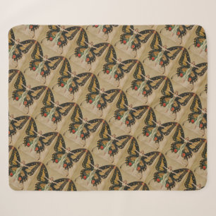 Couverture Sherpa Fille papillon de Leyendecker Art Déco vintage