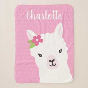 Couverture Sherpa Fille personnalisée par rose floral d'alpaga de