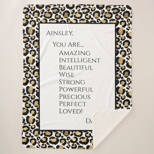 Couverture Sherpa Fille Vous Êtes Extraordinaire (Devant)