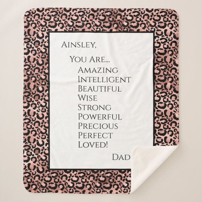 Couverture Sherpa Fille Vous Êtes Extraordinaire (Devant)