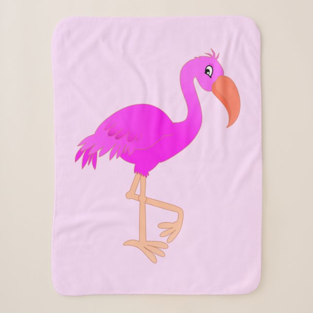 Couverture Sherpa Flamant rose rose Baby Sherpa Blanket (Devant)