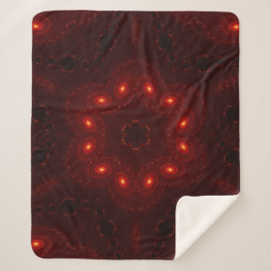 Couverture Sherpa Fléau de neige rouge bordeaux foncé