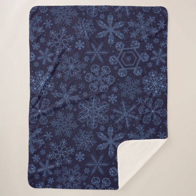 Couverture Sherpa Flèches bleues sur bleu (Devant)