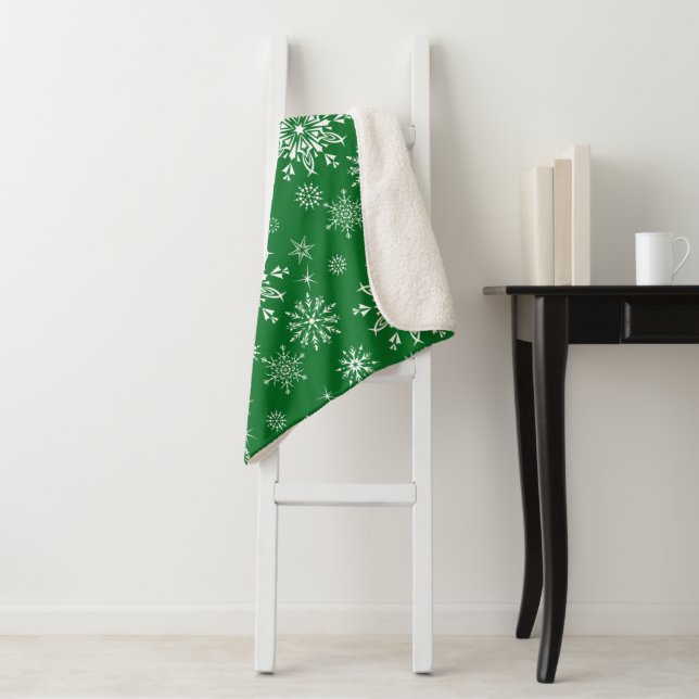 Couverture Sherpa Flèches de neige de vacances Sherpa Blanket (En situation)