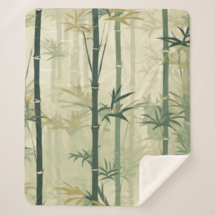 Couverture Sherpa Fleur de bambou sereine asiatique (3)