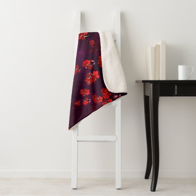 Couverture Sherpa Fleur de Cerisier 3 (En situation)