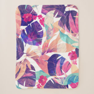Couverture Sherpa Fleur d'été à l'aquarelle 2