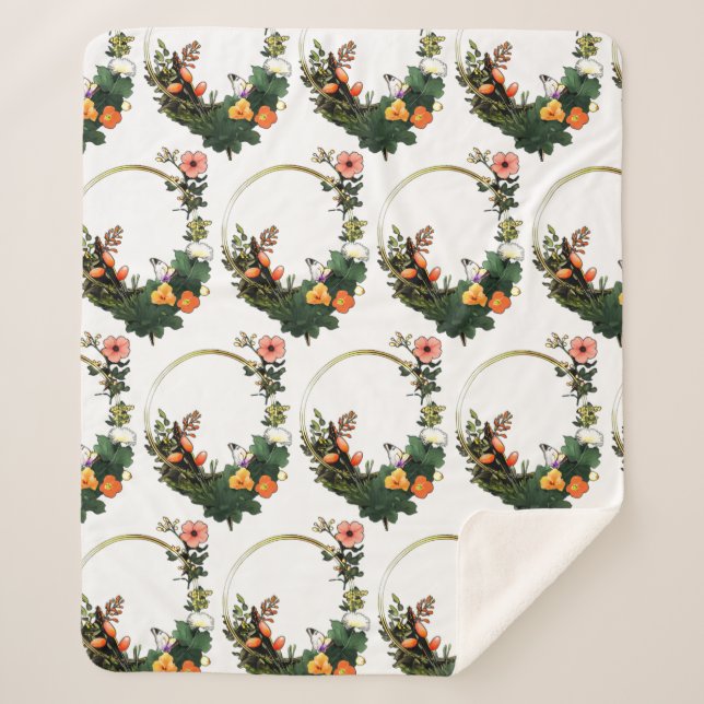 Couverture Sherpa Fleur g (Devant)