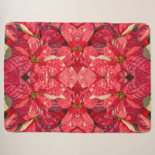 Couverture Sherpa Fleur plante rouge Poinsettia