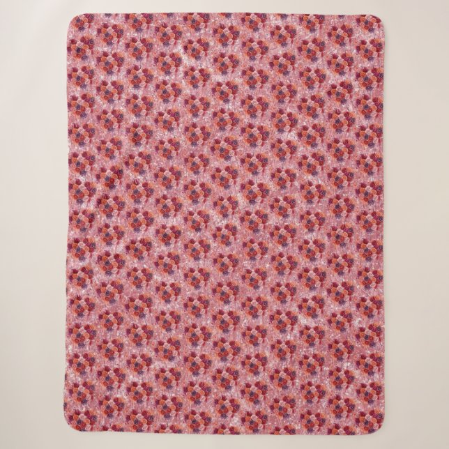 Couverture Sherpa Fleurs (Devant)