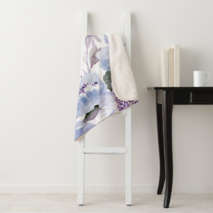 Couverture Sherpa Fleurs aquarelles 6