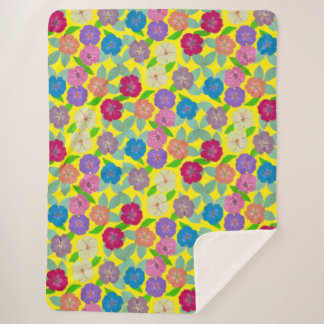 Couverture Sherpa Fleurs de géranium Lance