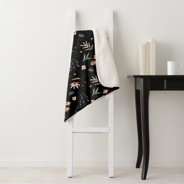 Couverture Sherpa Fleurs d'eau simples 1 (En situation)