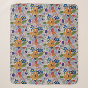 Couverture Sherpa Fleurs et ballons Sherpa Blanket