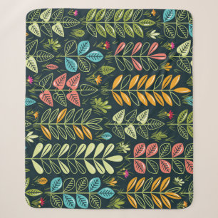 Couverture Sherpa Fleurs éternelles : Élégance florale tirée à la ma
