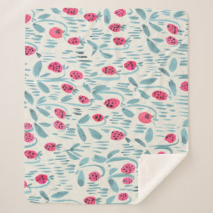 Couverture Sherpa Fleurs minuscules : Aquarelle transparente