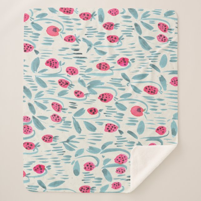 Couverture Sherpa Fleurs minuscules : Aquarelle transparente (Devant)