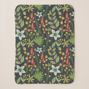 Couverture Sherpa Fleurs motifs colorées florales sans couture et qu