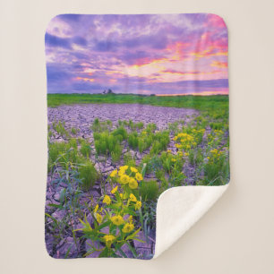 Couverture Sherpa Fleurs North Dakota Red River Valley