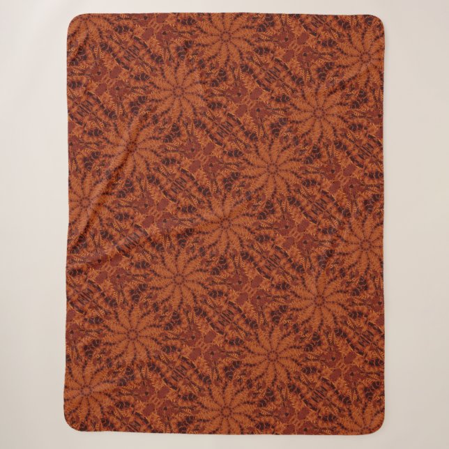 Couverture Sherpa Fleurs sauvages noir et or 23 (Devant)