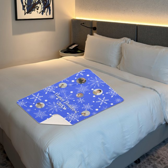 Couverture Sherpa Flocons de Neige Personnalisable (Créateur téléchargé)