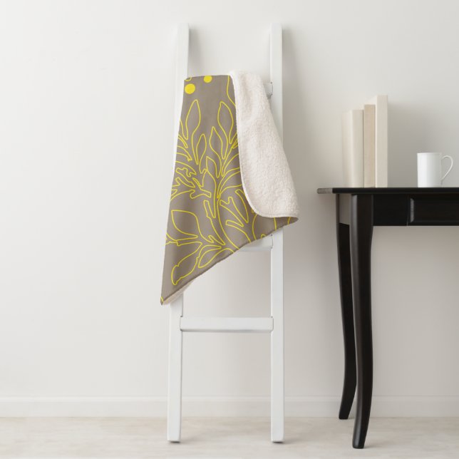 Couverture Sherpa Floral Design 18 (En situation)