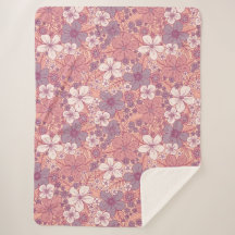 Floral rose et violet pastel