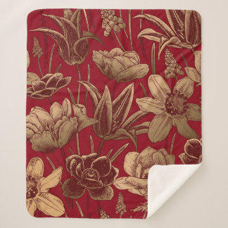 Couverture Sherpa Floral seamless pattern. Vintage spring background