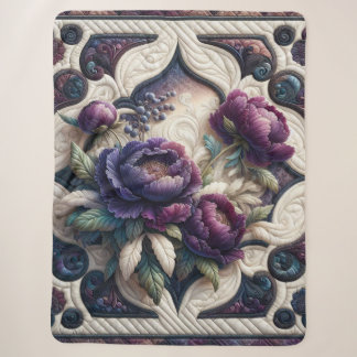 Couverture Sherpa Florale Élégance Pivoine de Minu