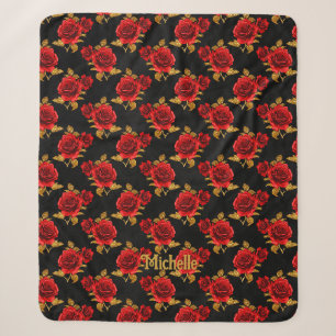 Couverture Sherpa Florale Gothique