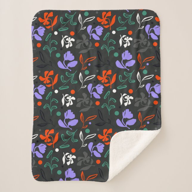 Couverture Sherpa Flore au crépuscule (Devant)