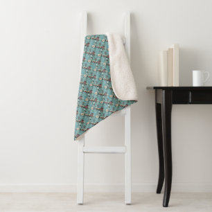 Couverture Sherpa Flores d'hiver