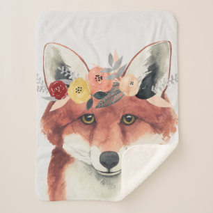 Couverture Sherpa Flower Crown Forester Fox