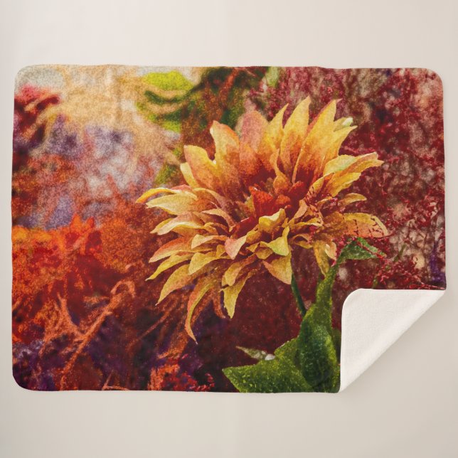 Couverture Sherpa Flowers fulcolors woven blanket Jacquard (Devant (Horizontal))