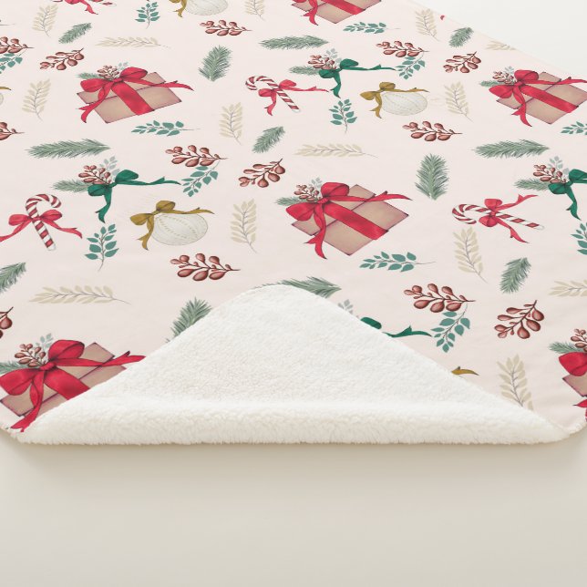 Couverture Sherpa Foliage d'hiver Présentations de Noël (3/4)