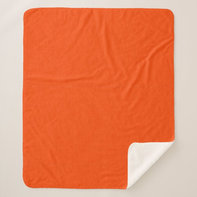 Couverture Sherpa Fond orange texturé calme et simple (Devant)