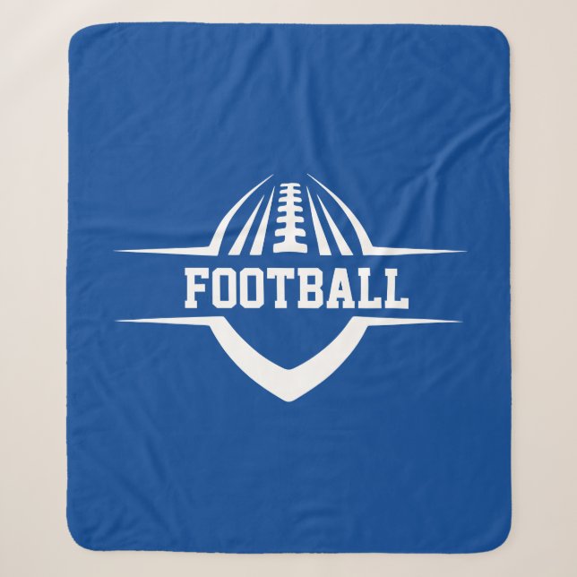 Couverture Sherpa Football Sherpa Fleece Blanche (Devant)