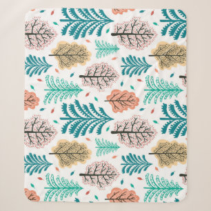 Couverture Sherpa Forêt Automne : Enchantée Scène Sans Seamless.